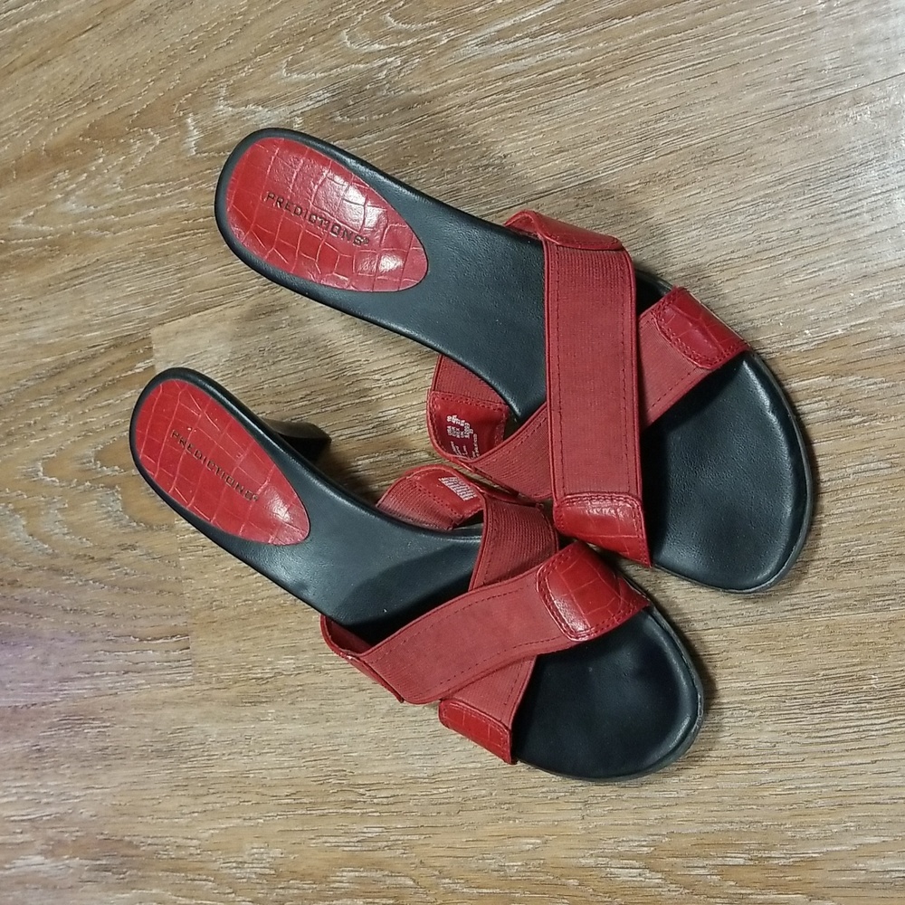 (10) Predictions Reptile Heeled Mule Sandals Rock Vacation Unique